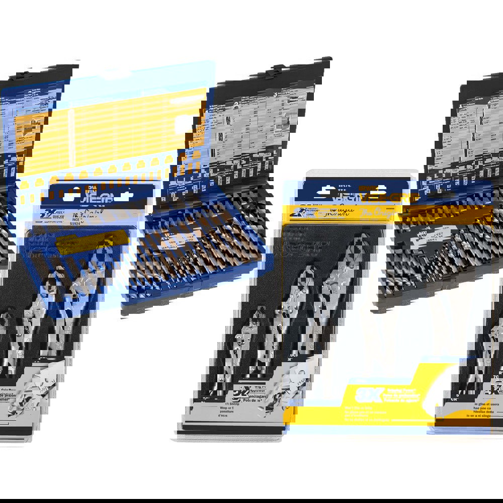 Screw Extractor Set: 35 Pc, With Vise-Grip Pliers, Black Tray